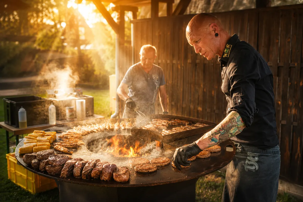 Grillabend im Innenhof